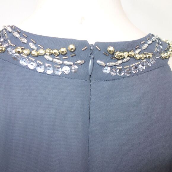 NEW S.L. Fashions Jewel Neck Sheath Dress Formal Cocktail Party Steel Gray 14 - Picture 6 of 15